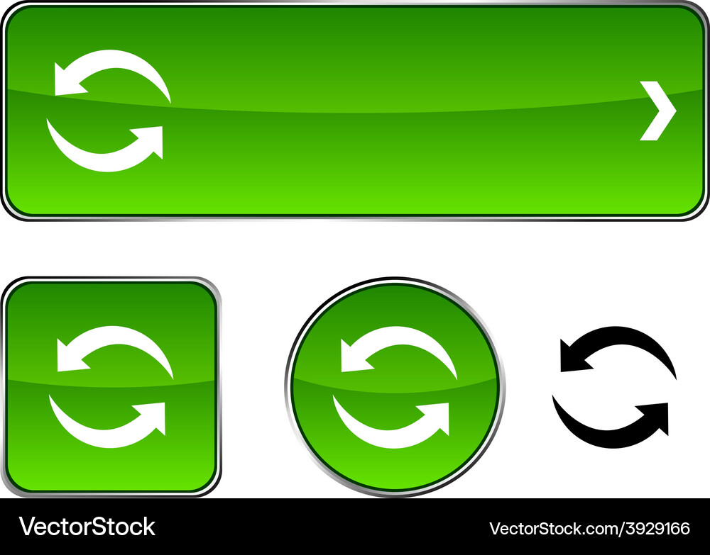 Refresh button set Vector Image