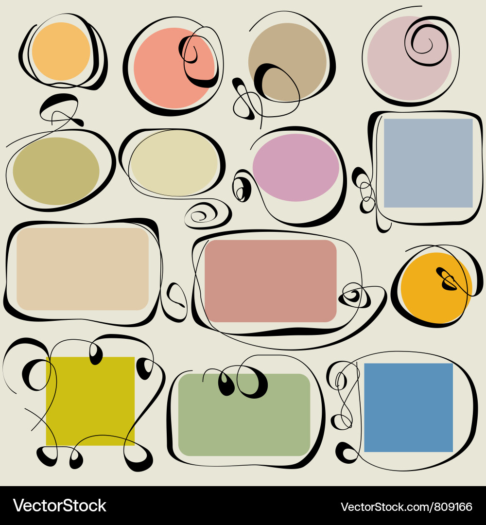 Retro Frame Collection vector image