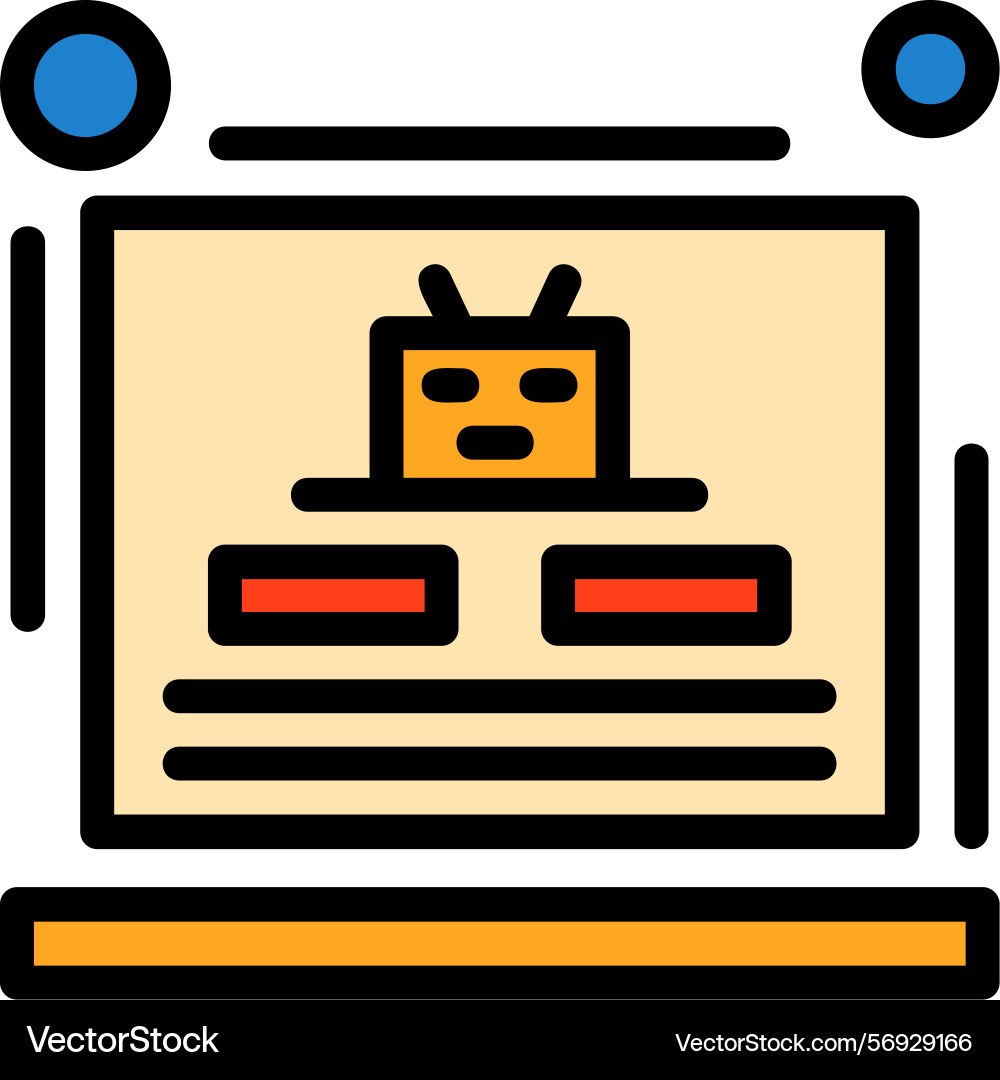 Robotstxt line filled style icon design Vector Image
