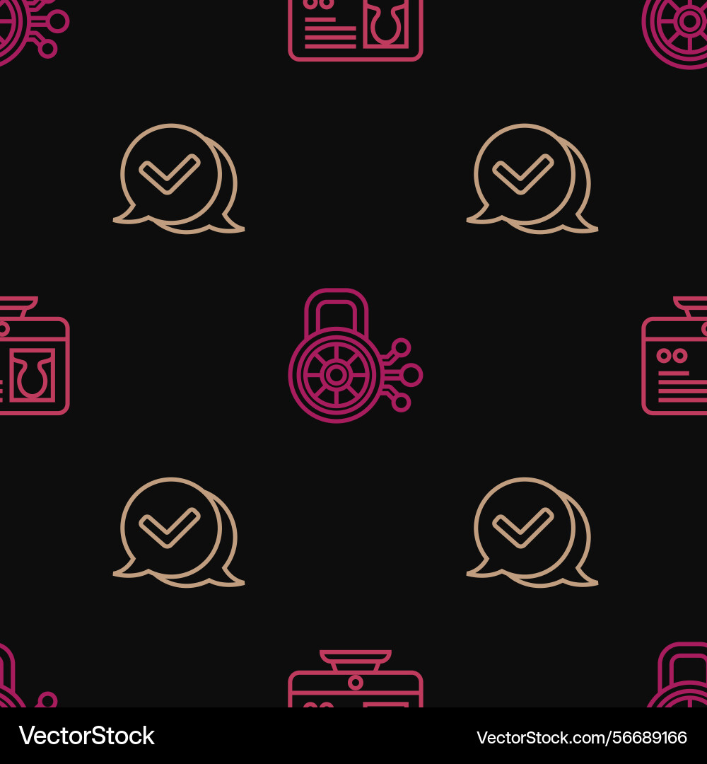 Set line create account screen check mark Set line create account screen check mark vector image
