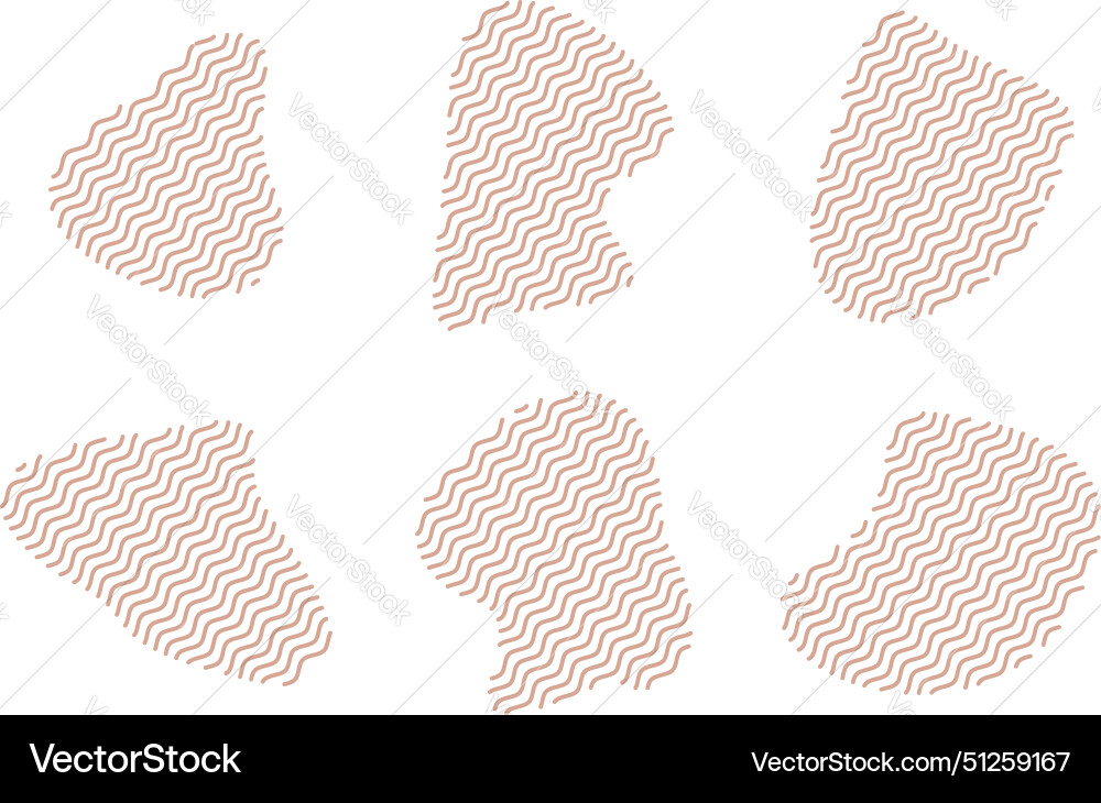 Blobs Fluid Formen mit zick zag lins set vektorbild