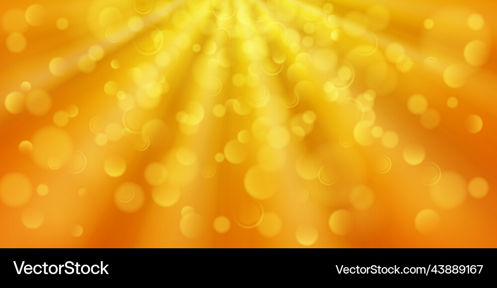 Bokeh Orange Rays Abstract Background vector image