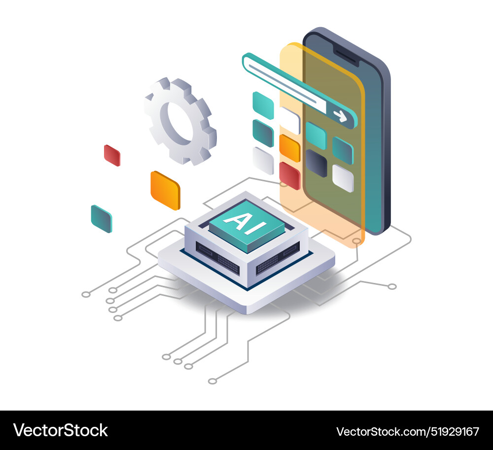 Building smart apps with artificial intelligence Building smart apps with artificial intelligence vector image