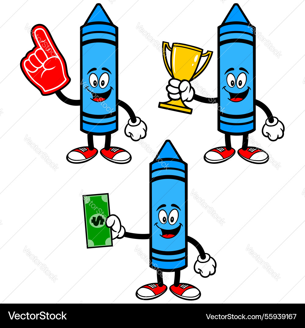 Computer chip character set 02 vector image