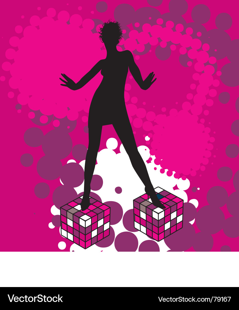 Retro Disco Woman Vector Image