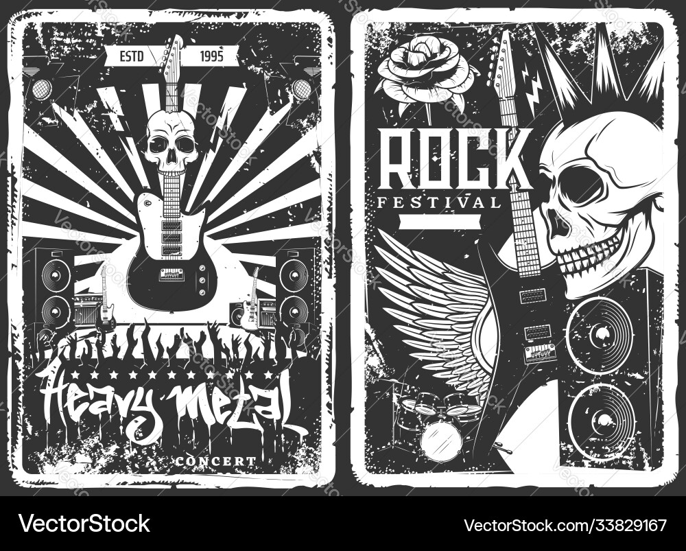 Rock Concert Grunge Poster – Royalty-Free Vector | VectorStock