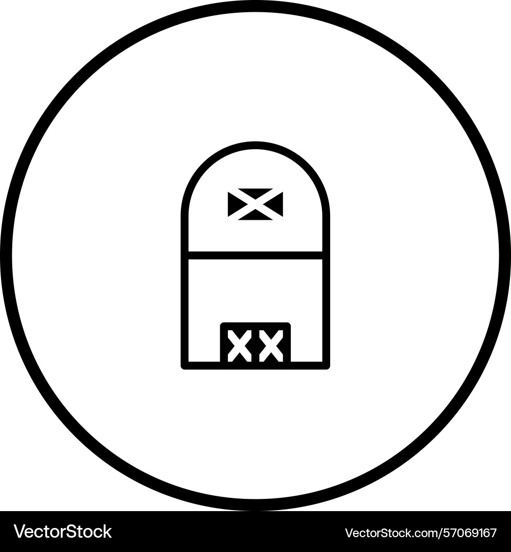Simple minimalistic mailbox icon design for mail Vector Image