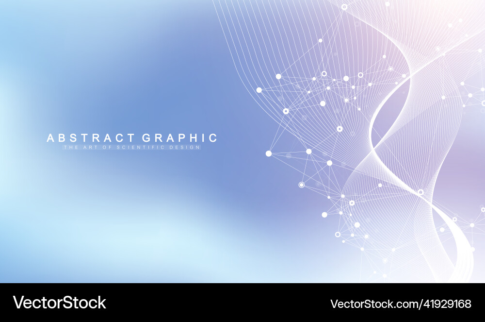 Digits abstract background with connected line vector image