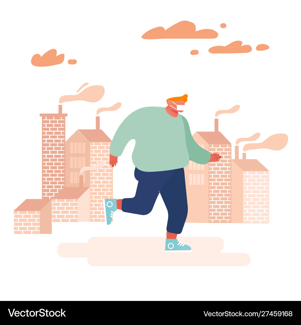 Environment toxic gas pollution industry factory Vector Image