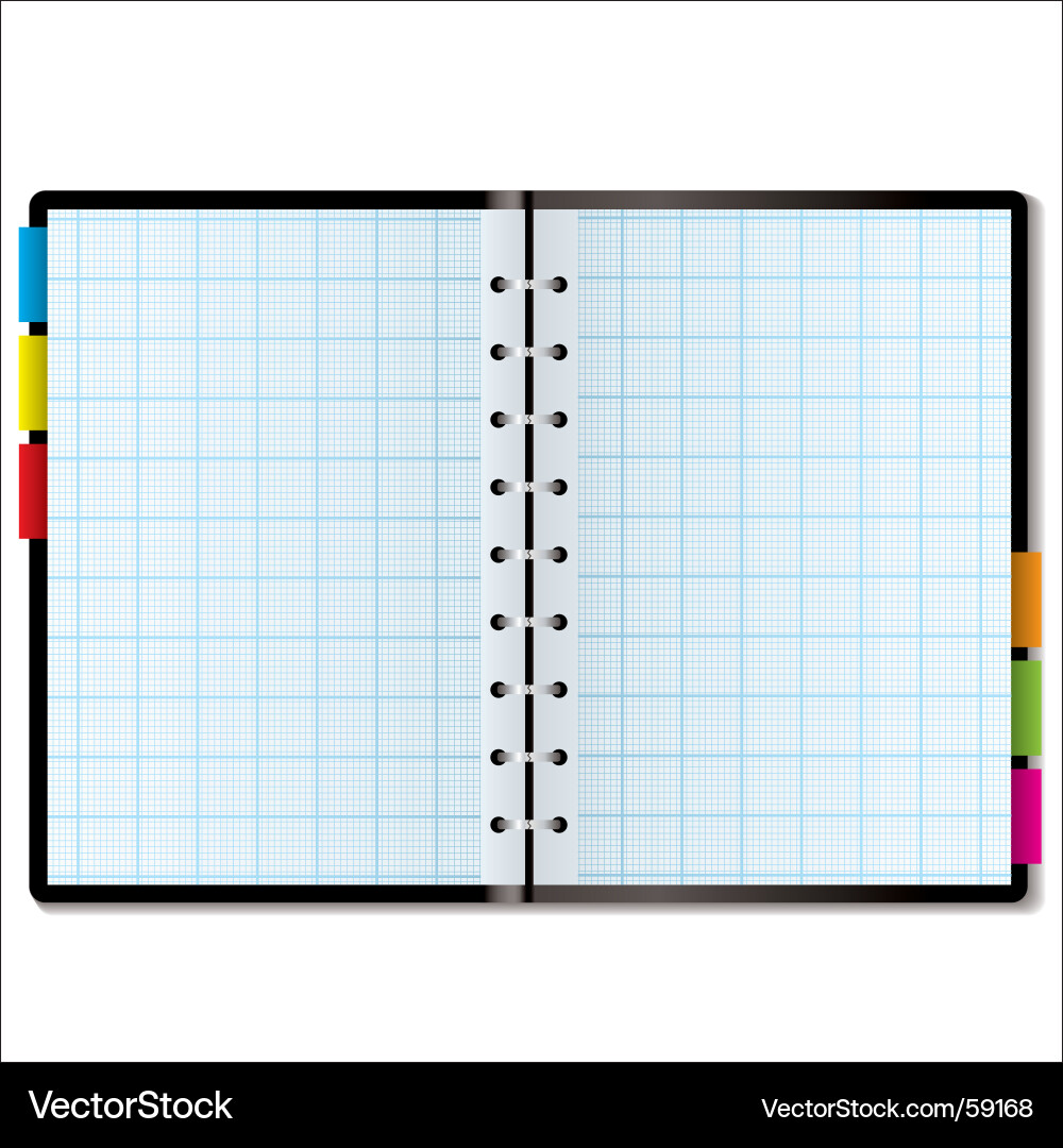 Graph Paper Notebook vector image