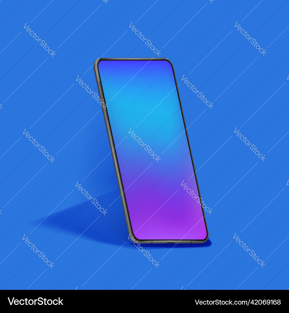 Realistic smartphone mockup 3d mobile phone vector image