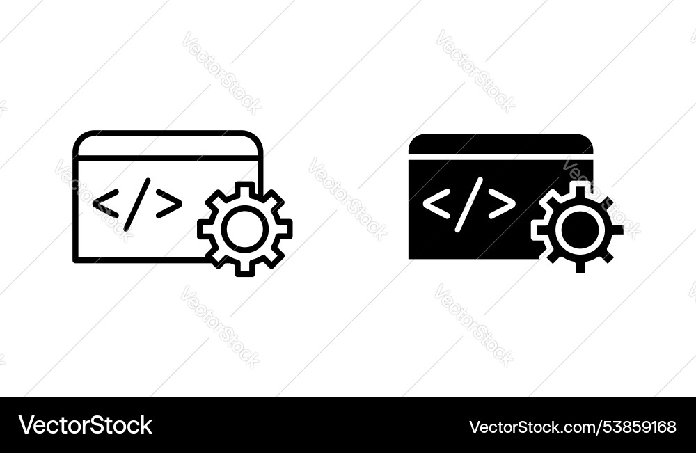 Web development icon set Web development icon set Vector Image