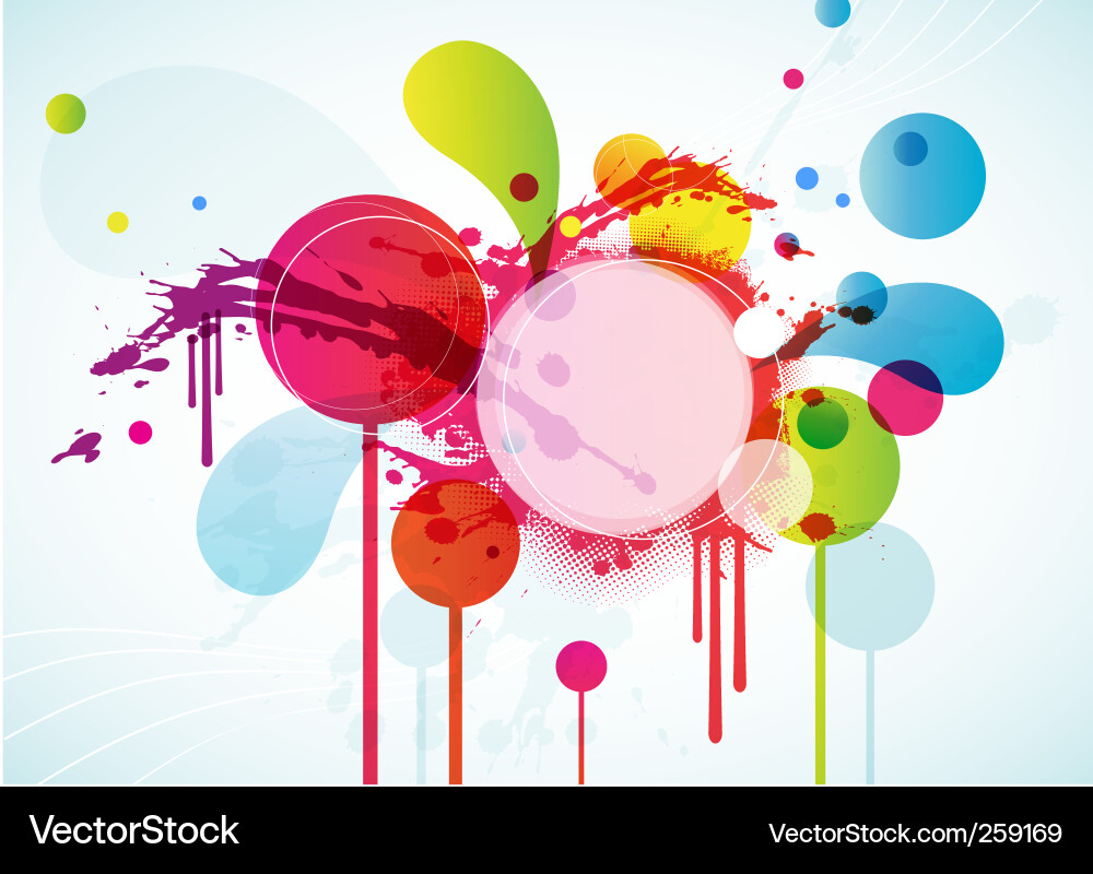 Colorful Abstract Circles Background vector image