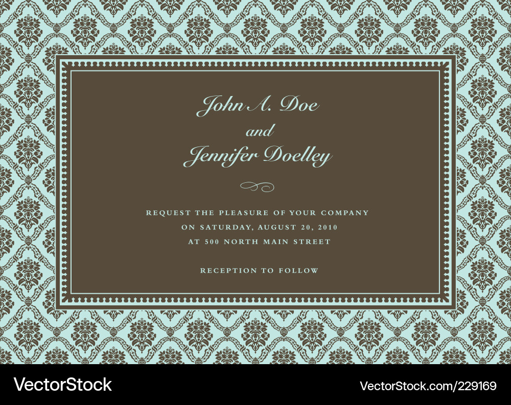 Damask Pattern Frame vector image