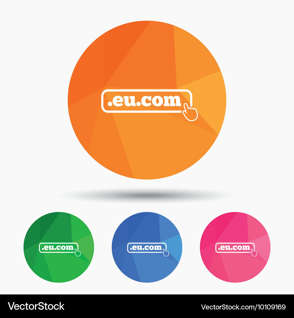Domain eucom sign icon internet subdomain Vector Image