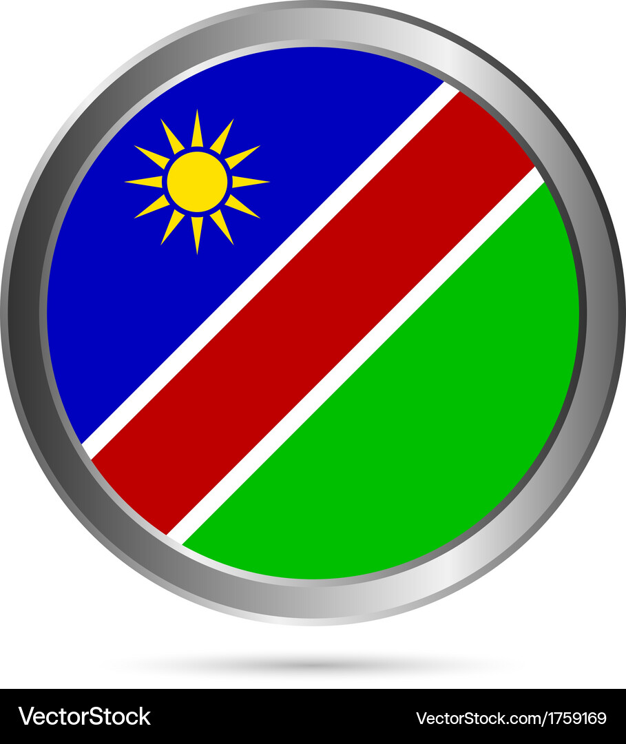 Namibia flag button Vector Image