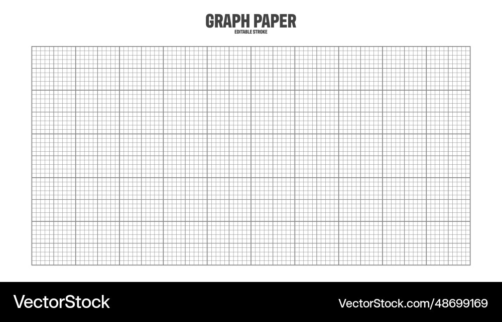 Sheet of graph paper with grid millimeter Vector Image