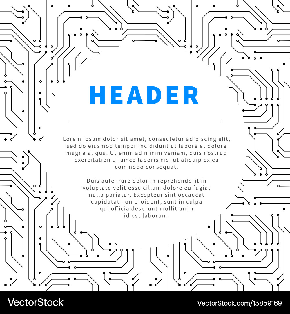 Technology background with microchip pattern Technology background with microchip pattern vector image