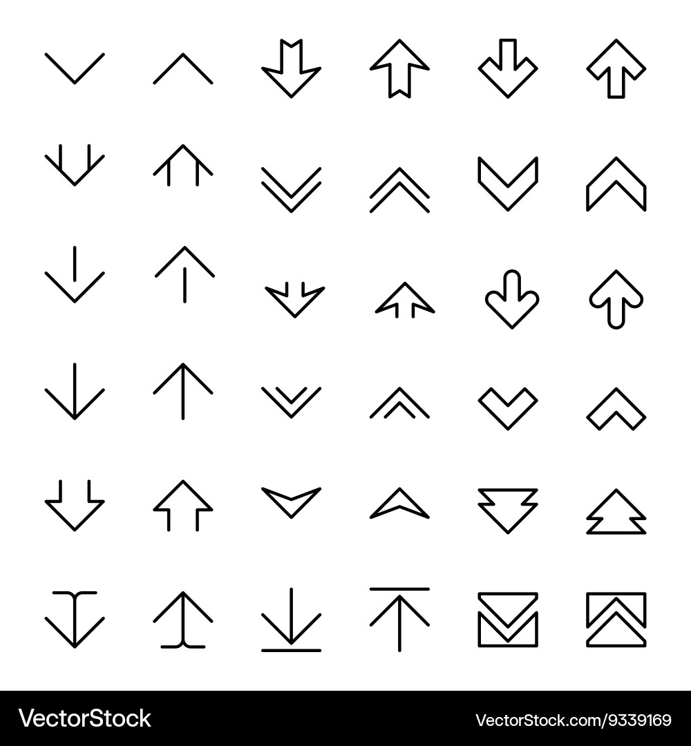 Up and Down Scroll Arrows vector image