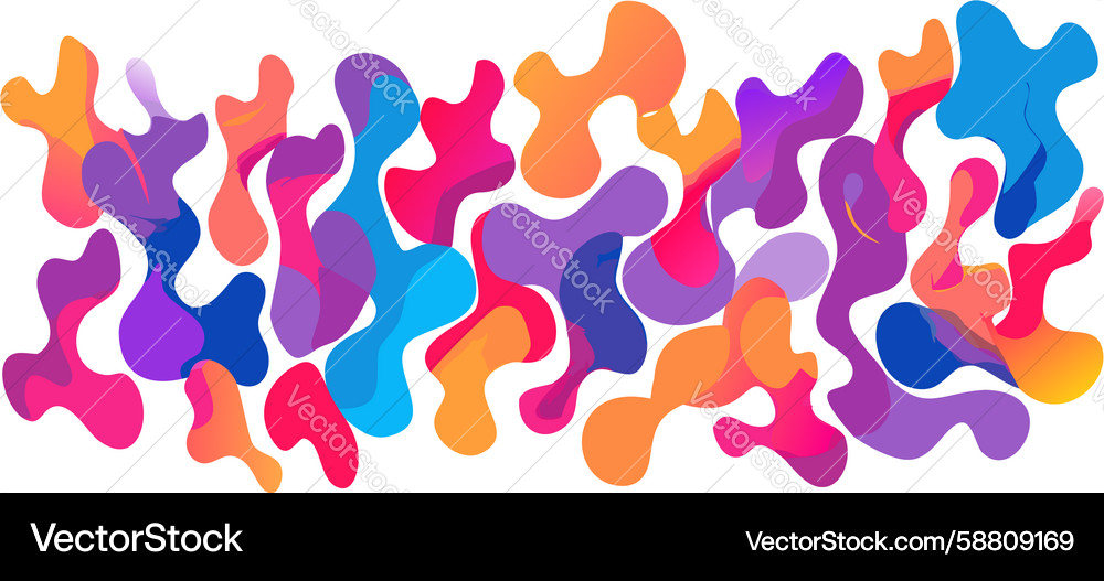 Vibrant Fluid Blob Pattern Vector Image