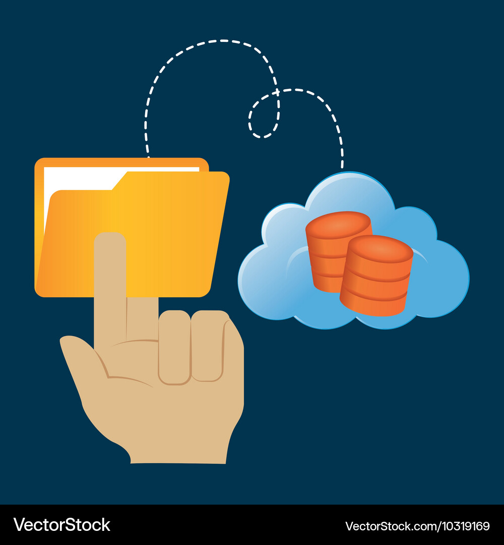 Web hosting file document design Vector Image