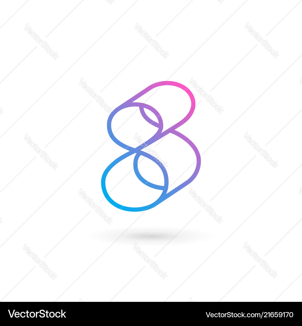 Nummer 8 Logo-Symbol-Design-Template-Elemente Nummer 8 Logo-Symbol-Design-Template-Elemente vektorbild