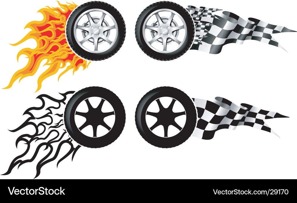 Racing Emblems & Awards Vector Image