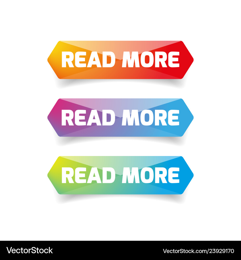 Read More Button Collection Vector Image