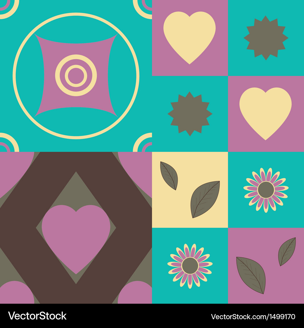 Set of retro seamless patterns Vector Image