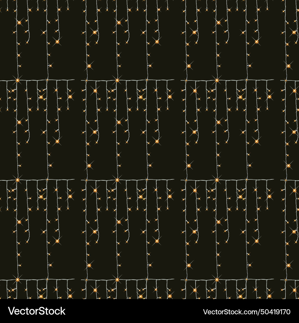 Tangled string lights seamless pattern design Tangled string lights seamless pattern design vector image