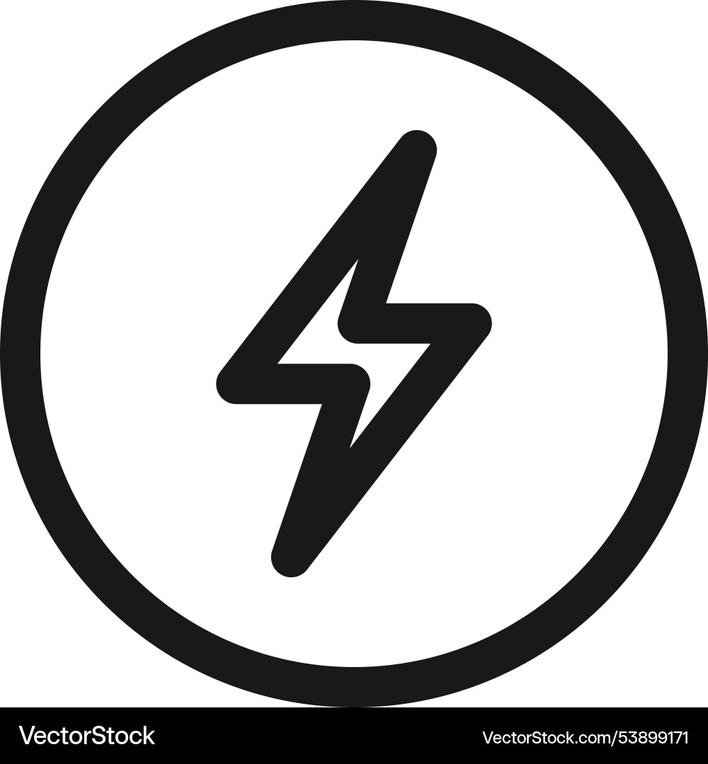 Electric power line icon energy charge symbol Electric power line icon energy charge symbol vector image