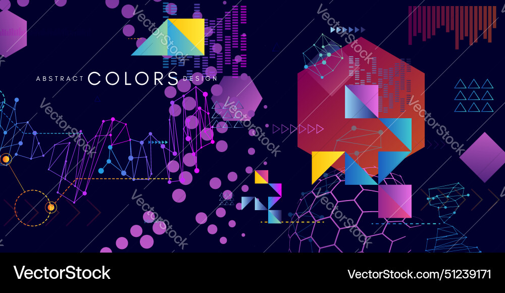 Futuristic tech style horizontal background Futuristic tech style horizontal background Vector Image