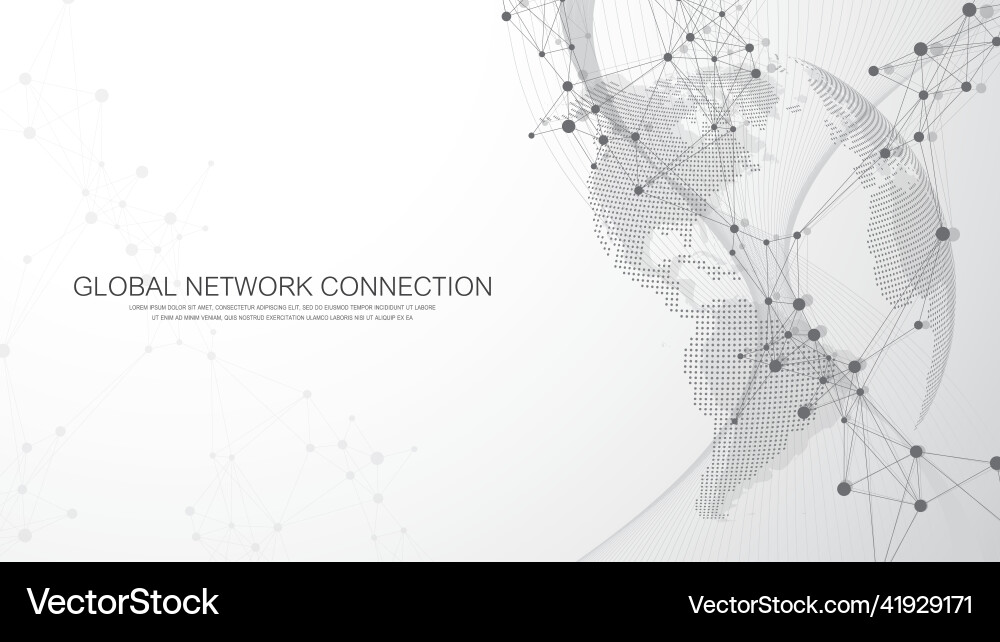 Global network connection concept social Global network connection concept social vector image