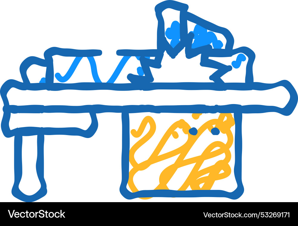 Saw panel machine icon doodle Royalty Free Vector Image