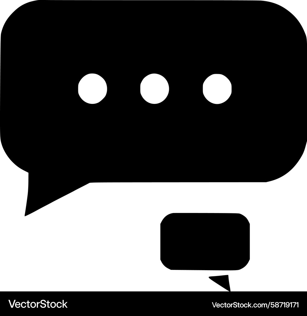 Speech bubble with dots Vector Image