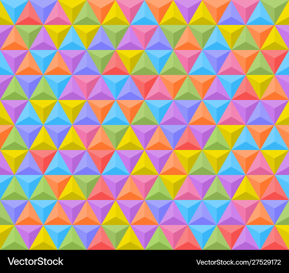 3D Colored Triangle Pattern vector image