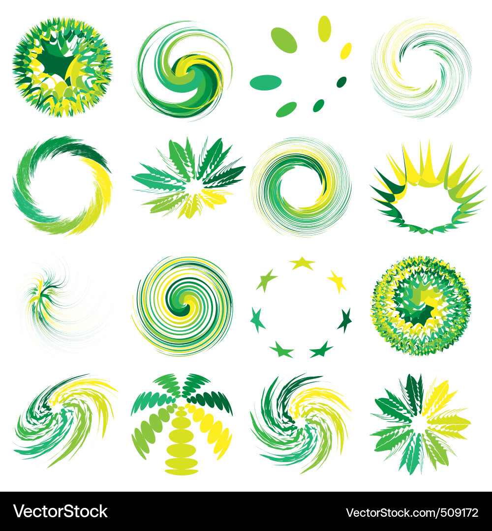 Dynamic Circular Motion Elements vector image