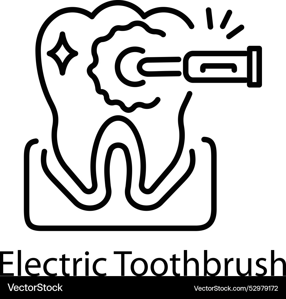 Electric toothbrush Royalty Free Vector Image - VectorStock