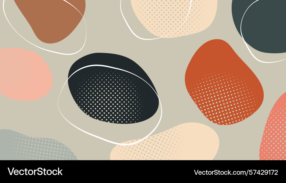 Neutral tone blob background Vector Image