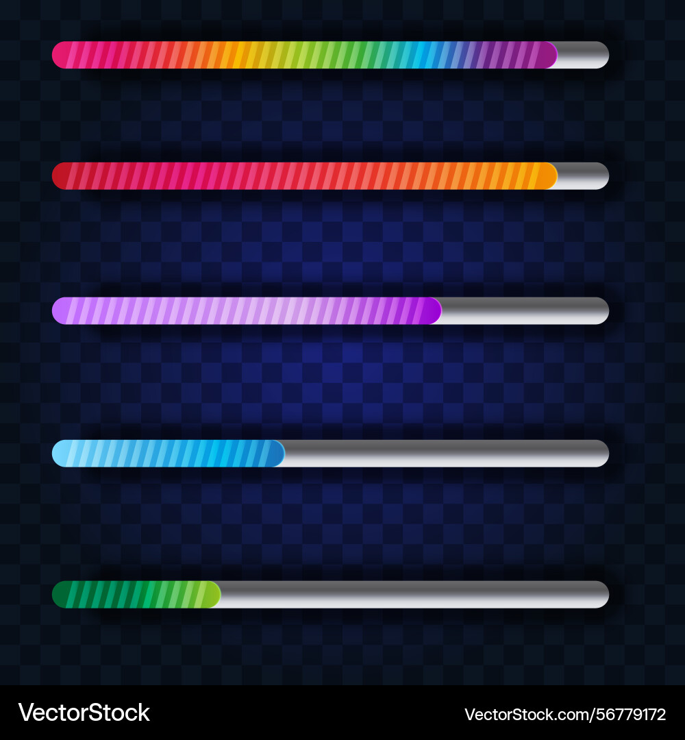 Preloaders and progress loading bars Preloaders and progress loading bars vector image