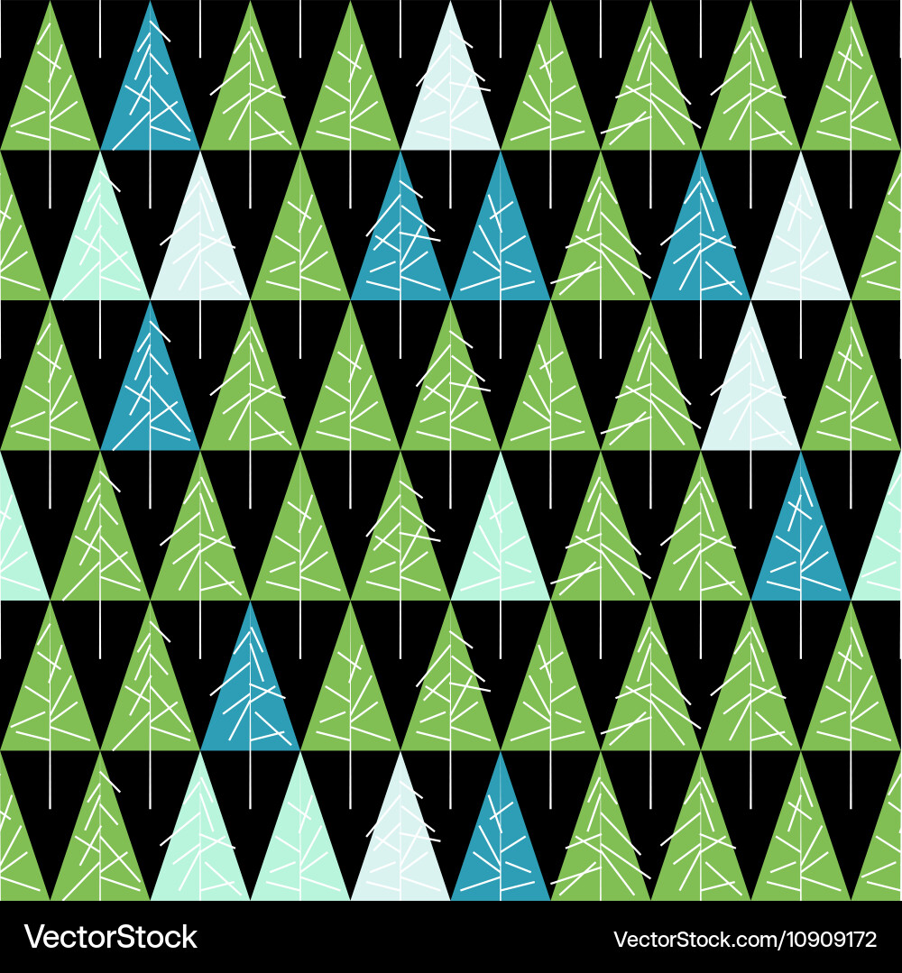 Seamless pattern with fir trees isolated Vector Image
