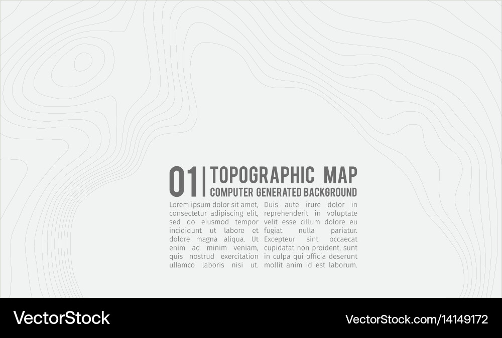 Topographic map background with space for copy Vector Image