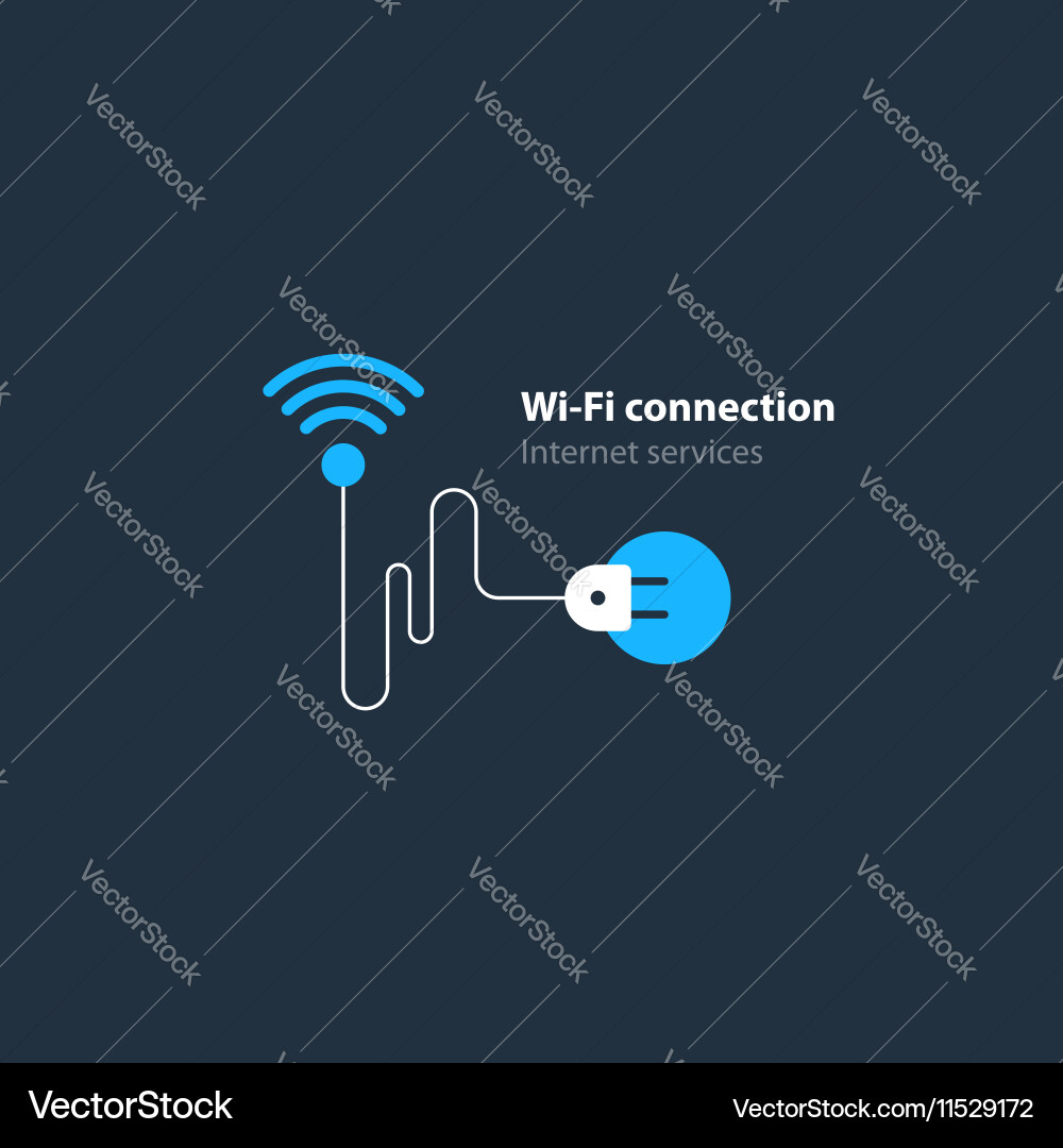 Wi-fi connection concept wireless internet access vector image