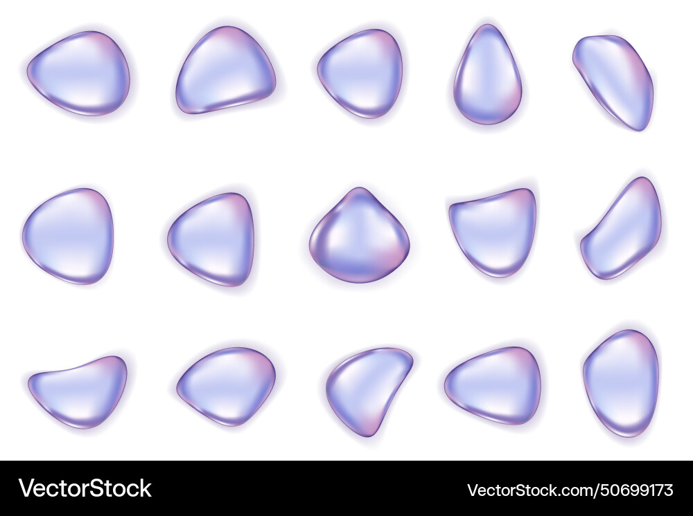 3d holographic liquid shape 3d holographic liquid shape vector image