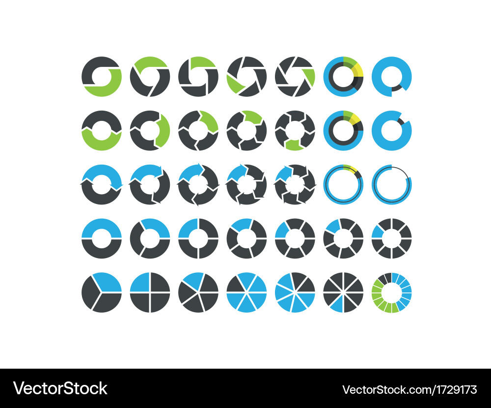 Circular Data Visualization Kit vector image