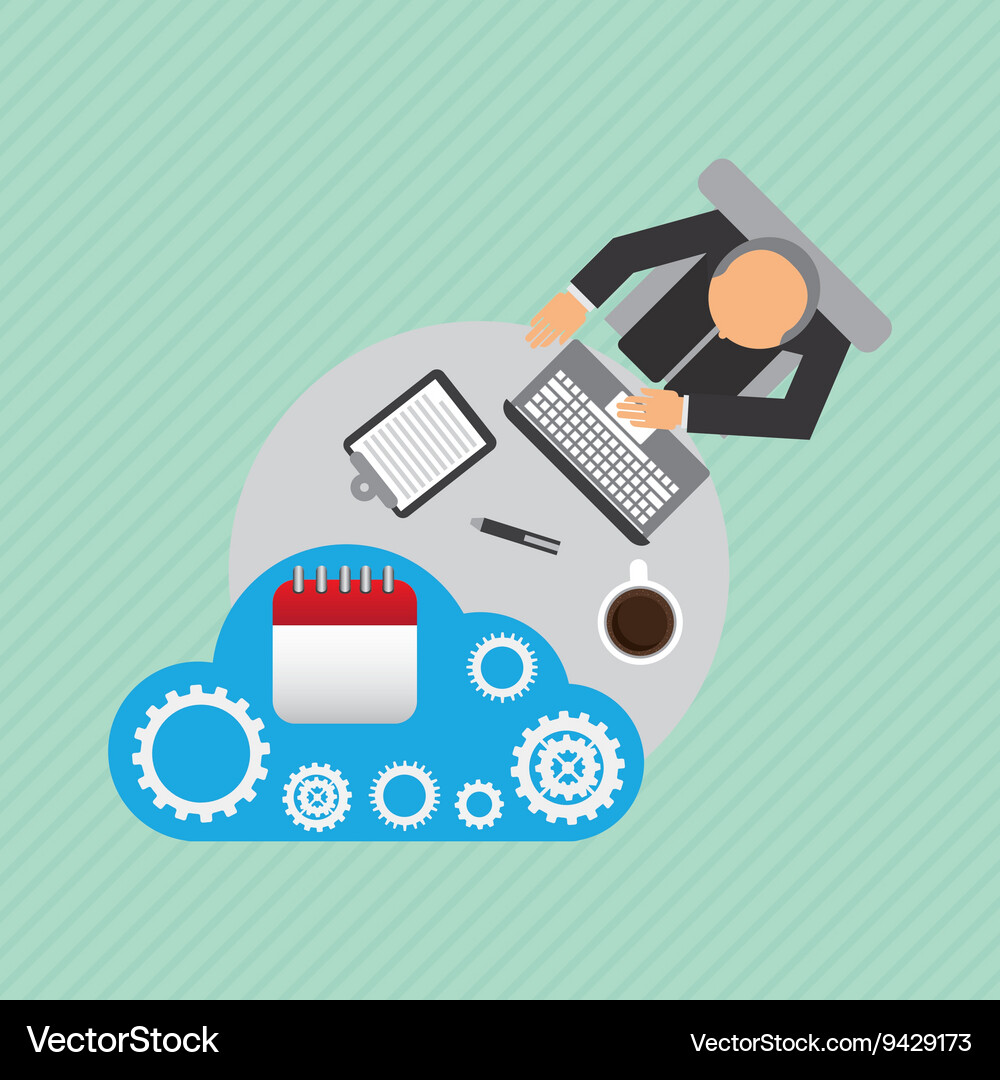 Cloud computing design Vector Image