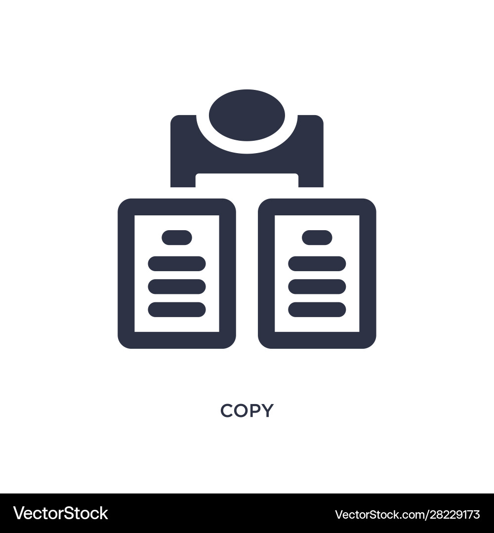 Copy icon on white background simple element from Vector Image