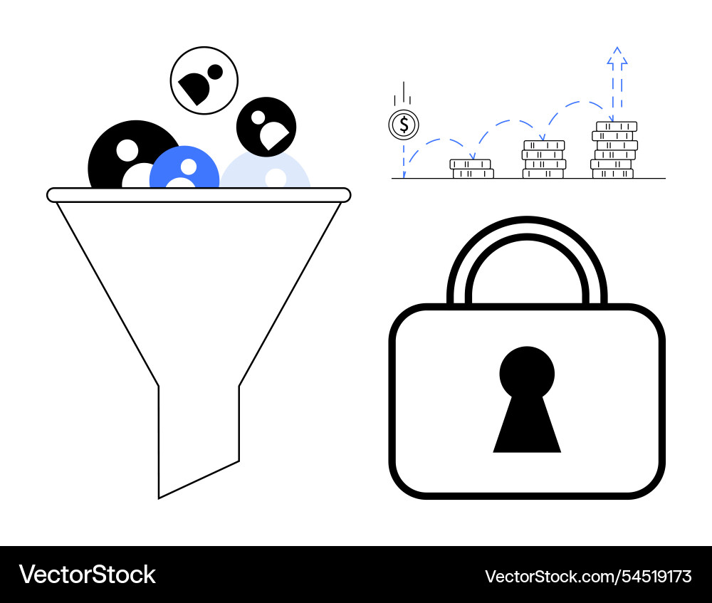Efficient data conversion process with security Efficient data conversion process with security vector image