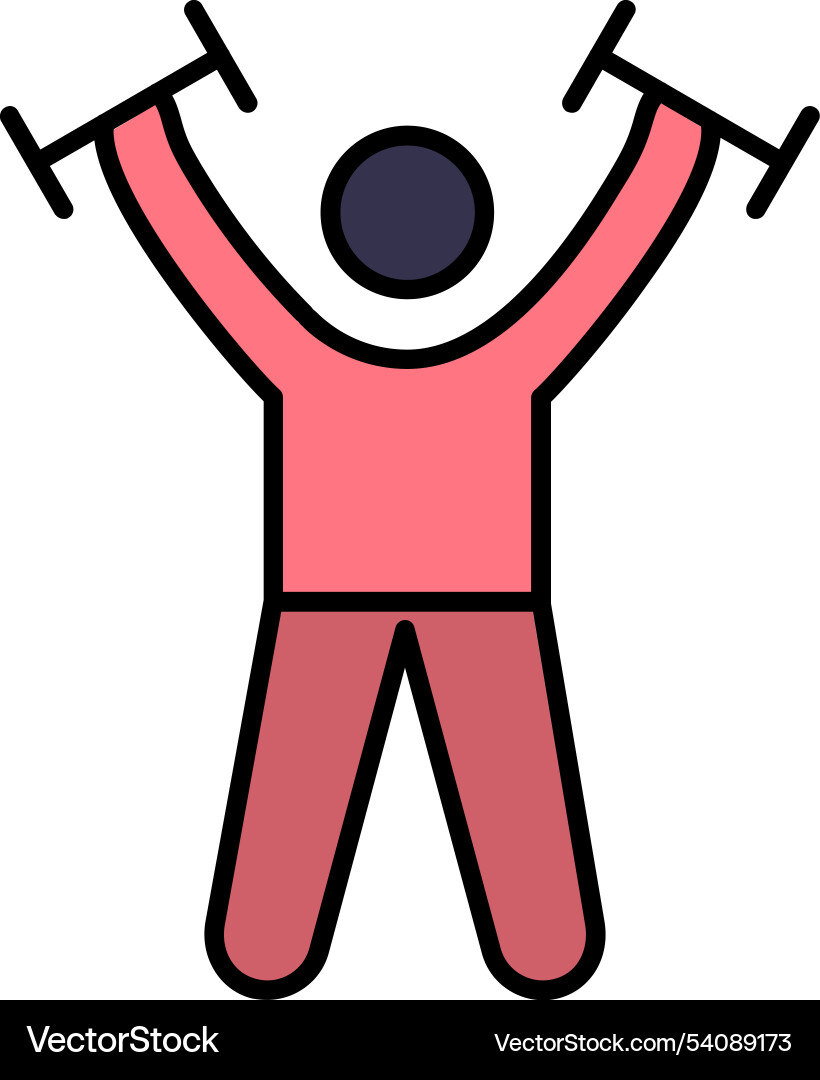 Exercise line filled icon design Vector Image