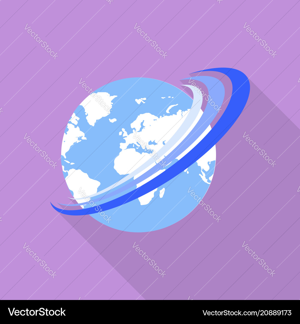 Global move icon flat style Global move icon flat style vector image